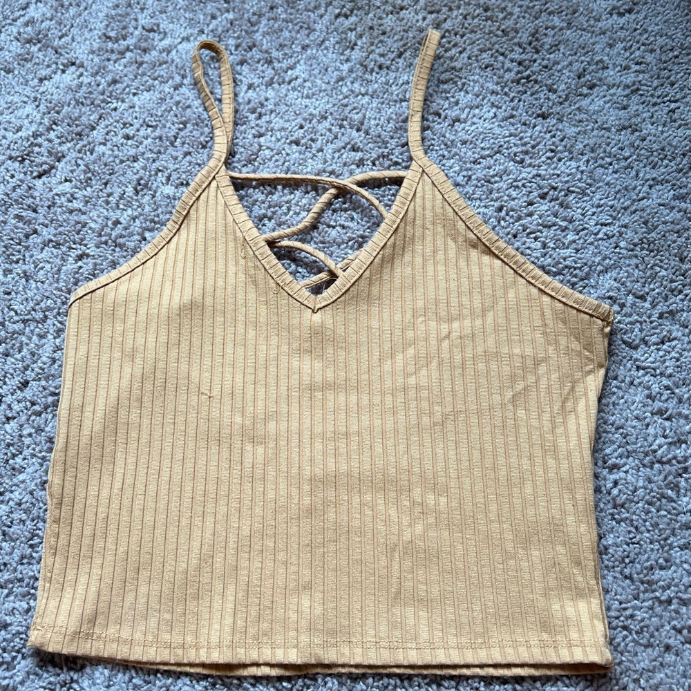 Orange cropped tank top